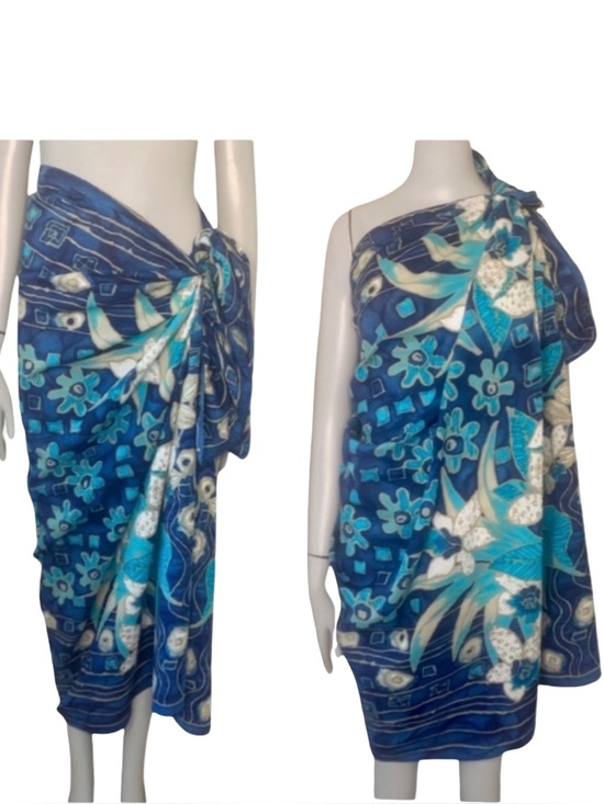Saks Fifth Avenue Other - HP🎉 SAKS FIFTH AVENUE Swim Coverup Pareo Wrap Large Scarf Cotton Tropical Floral